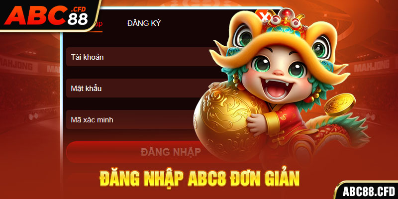 Đăng nhập ABC8 đơn giản